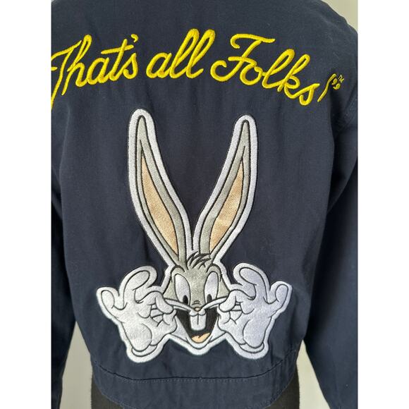 Looney Tunes That's All Folks Blue Jacket Sz S - Picture 4 of 6